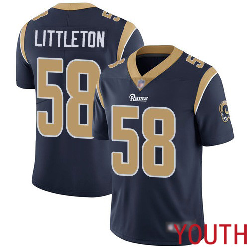 Los Angeles Rams Limited Navy Blue Youth Cory Littleton Home Jersey NFL Football #58 Vapor Untouchable->los angeles rams->NFL Jersey